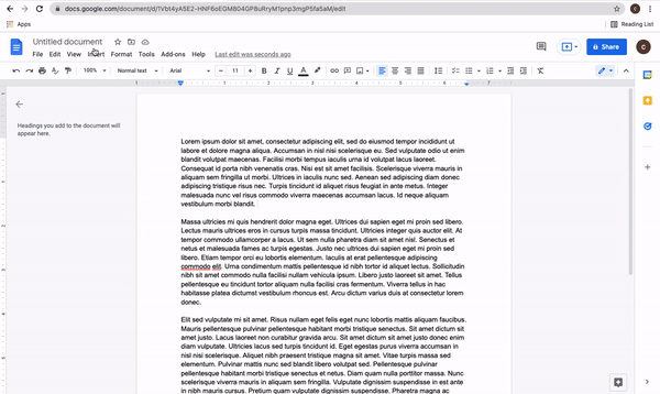 video of titling document